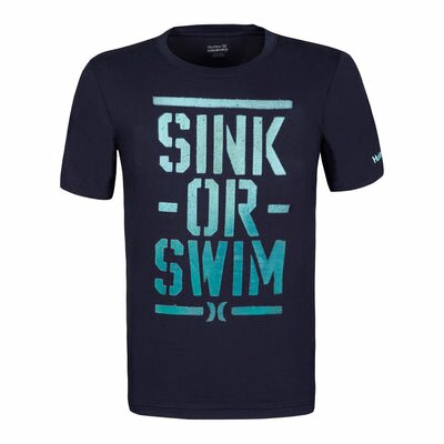 Hurley Navy Blue Jersey Logo T-Shirt T Shirt Hurley 