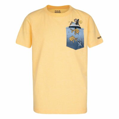Hurley Yellow Pocket Logo T-Shirt T Shirt Hurley 
