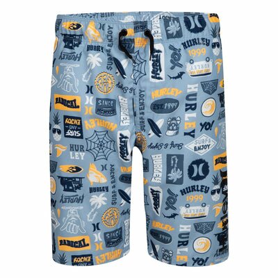 Hurley Blue Logo Pull On Swim Trunks Shorts Hurley 