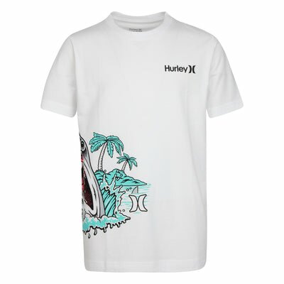 Hurley White Shark Logo T-Shirt T Shirt Hurley 