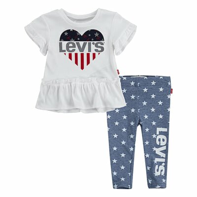 Levi's® Ruffled Tunic T-Shirt and Leggings 2-Piece Set Legging Set Levi's 